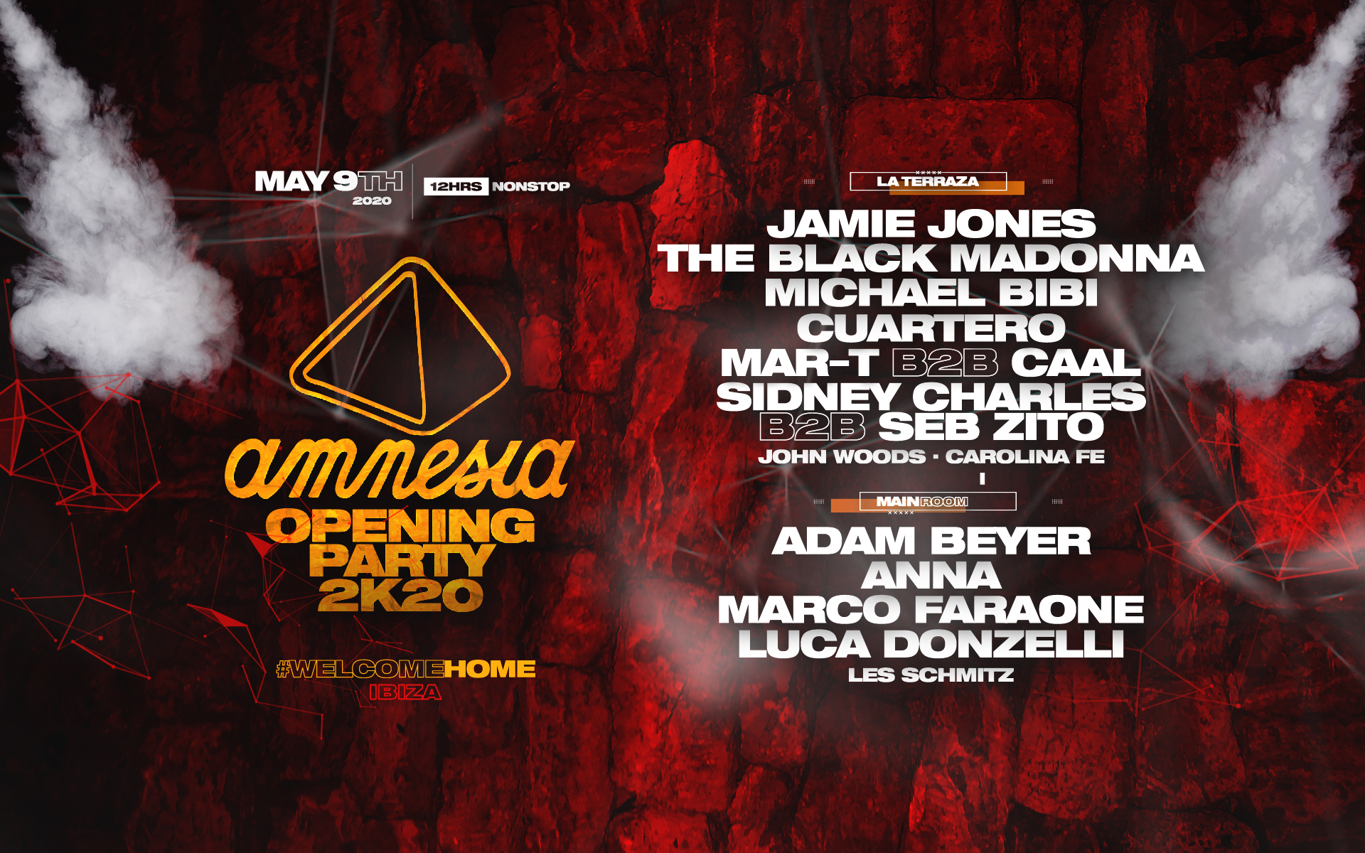 Amnesia opening party 2020 lineup announced