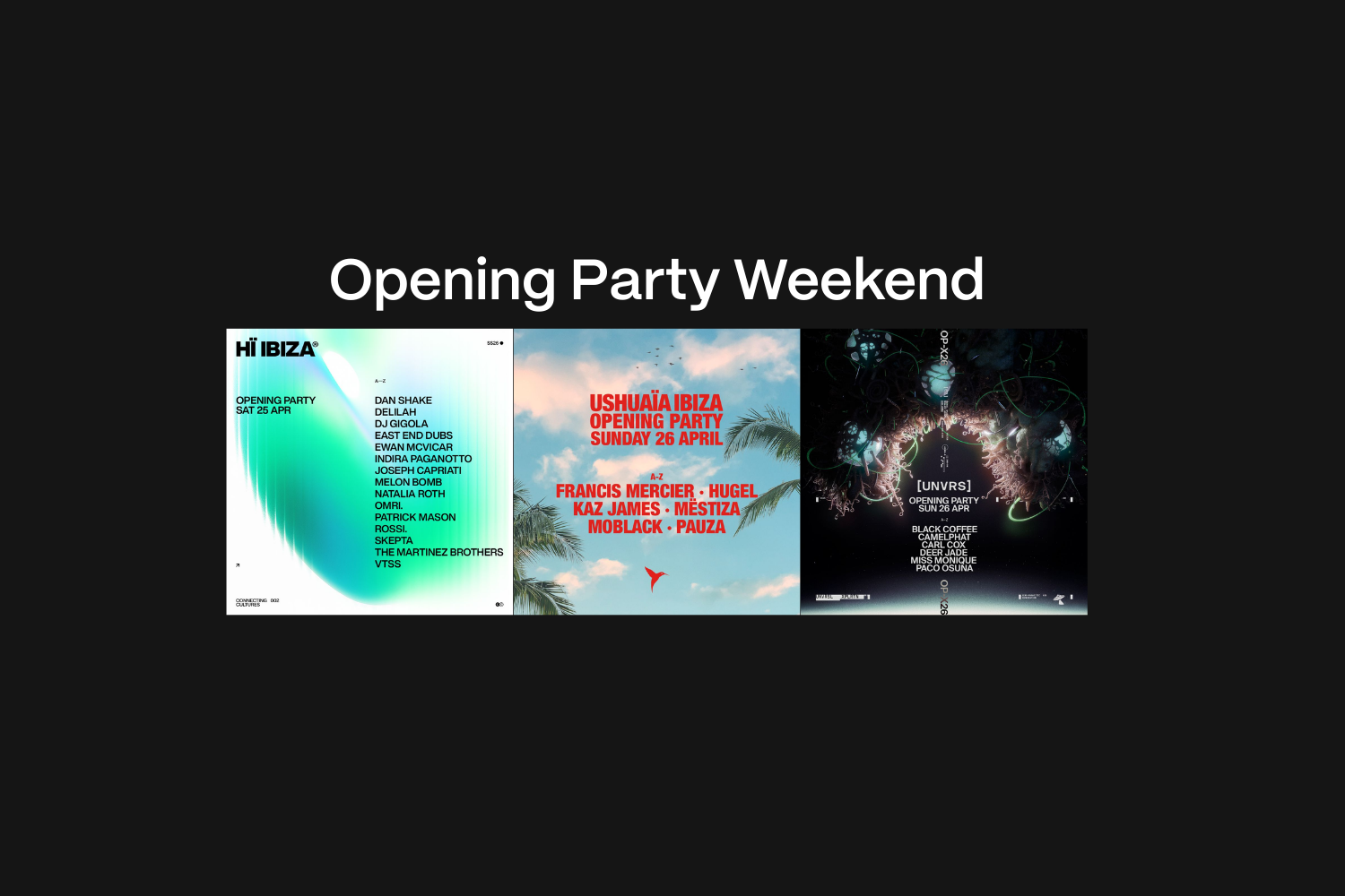 Opening parties 2026