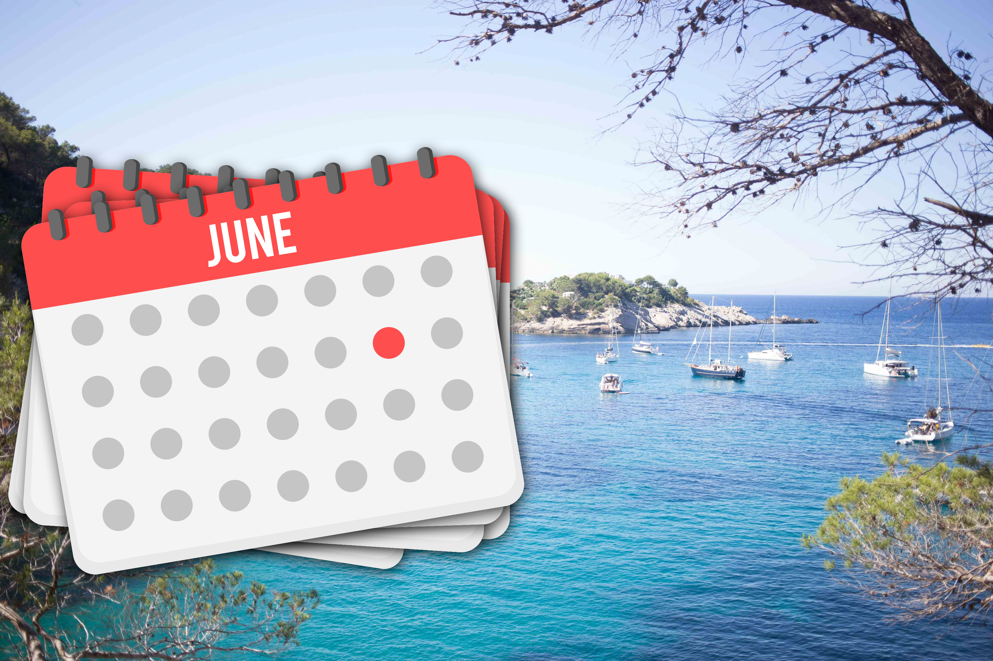 Ibiza boat trip calendar June