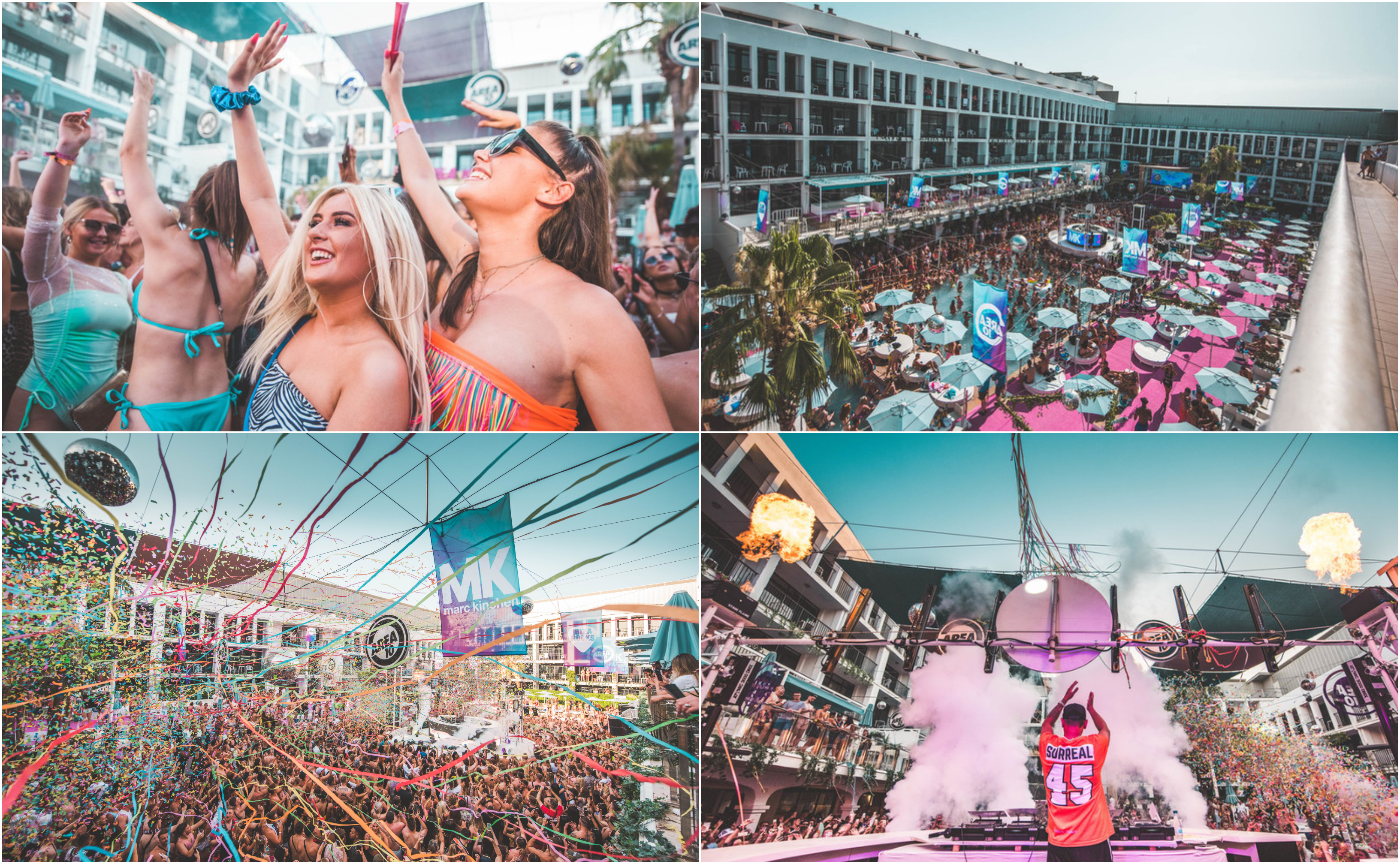 Area 10 MK pool party Ibiza rocks image gallery