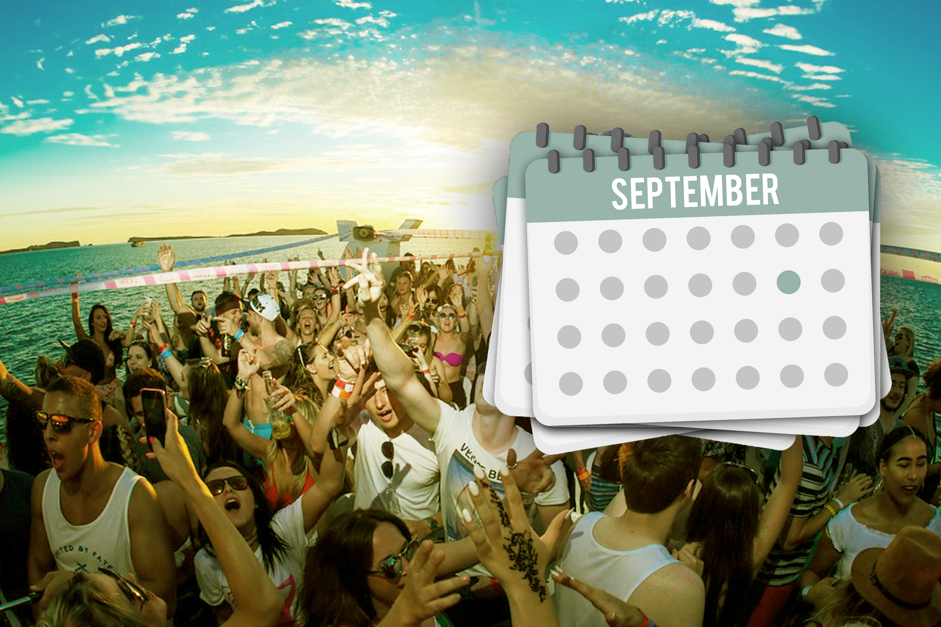 Ibiza boat party September, Boat party calendar 2023