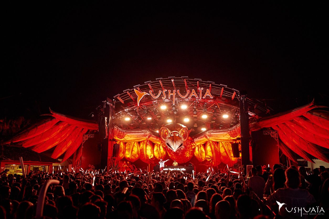 Tomorrowland stage at Ushuaia Ibiza