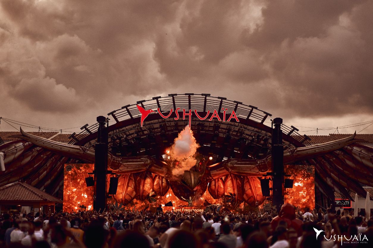 Amazing sky and stage of Ushuaia Ibiza