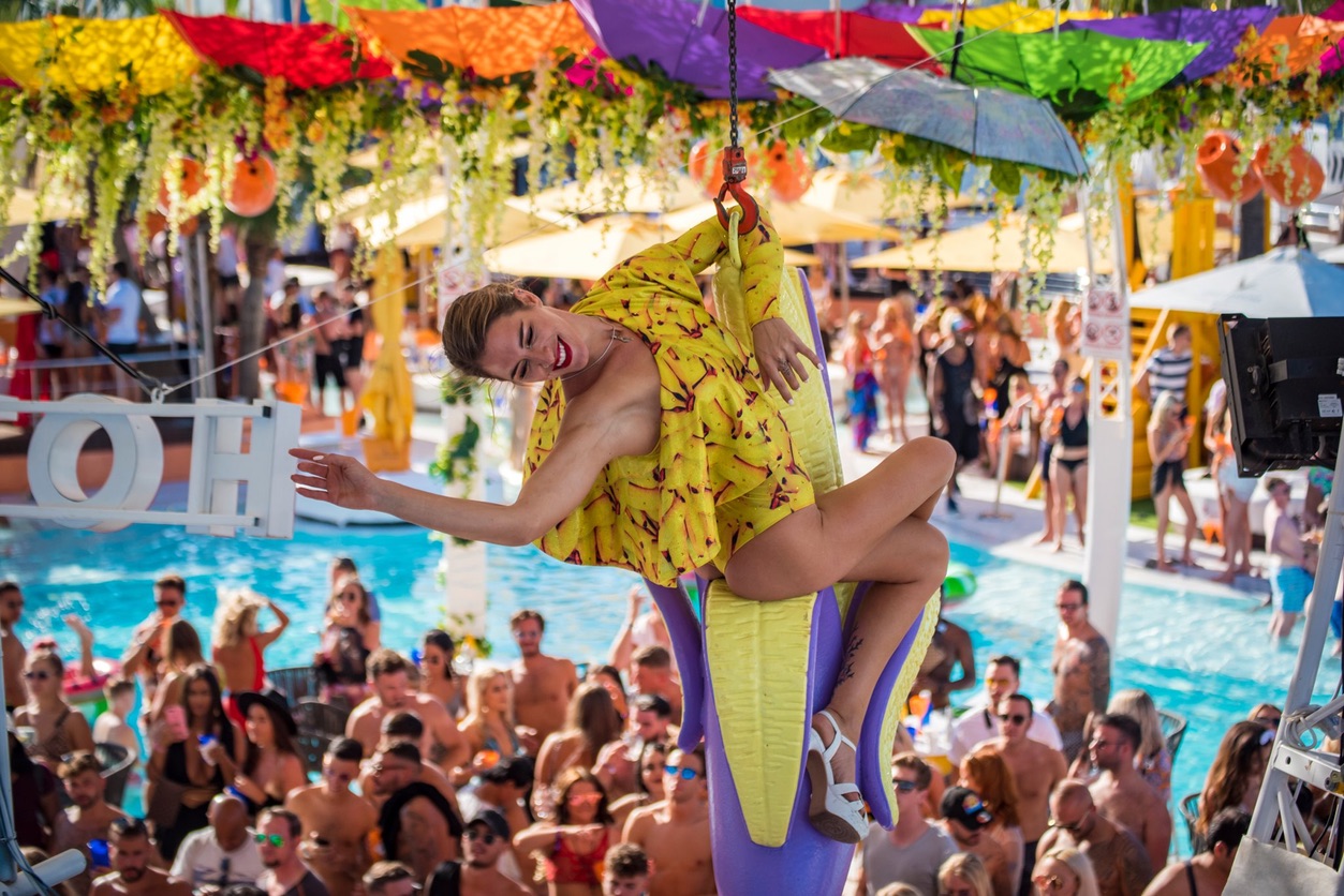 Pool parties at O Beach in Ibiza