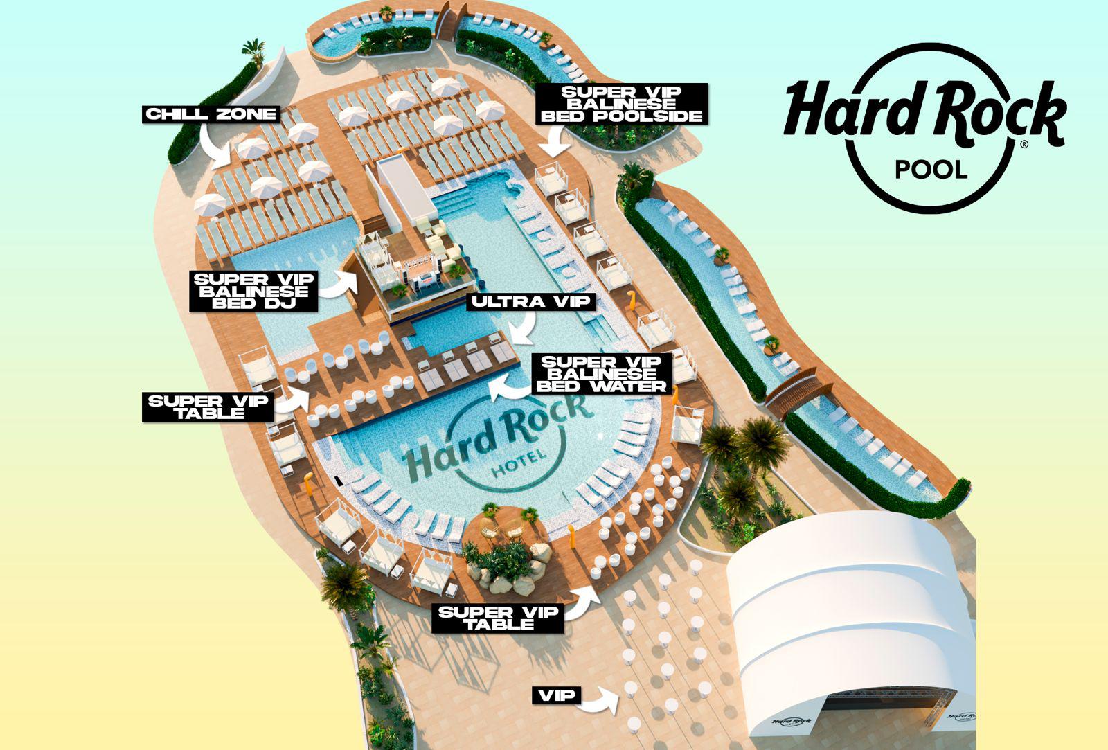 Vip tables pool party Ibiza