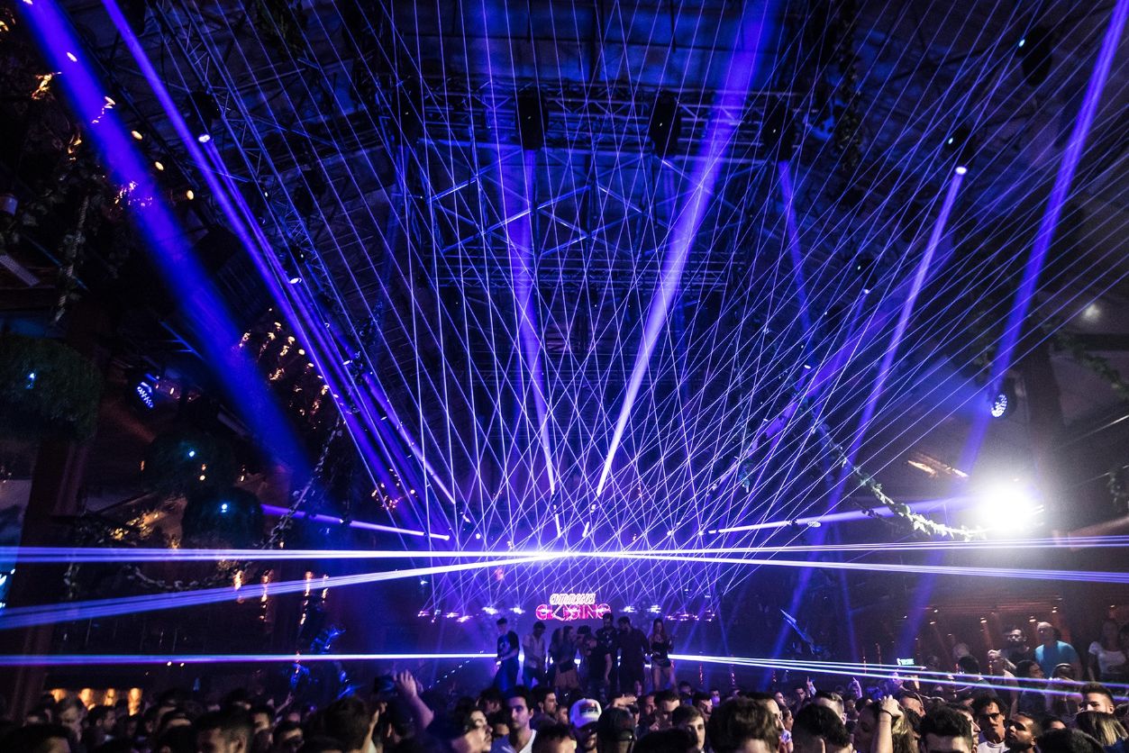 Light show at Amnesia Ibiza