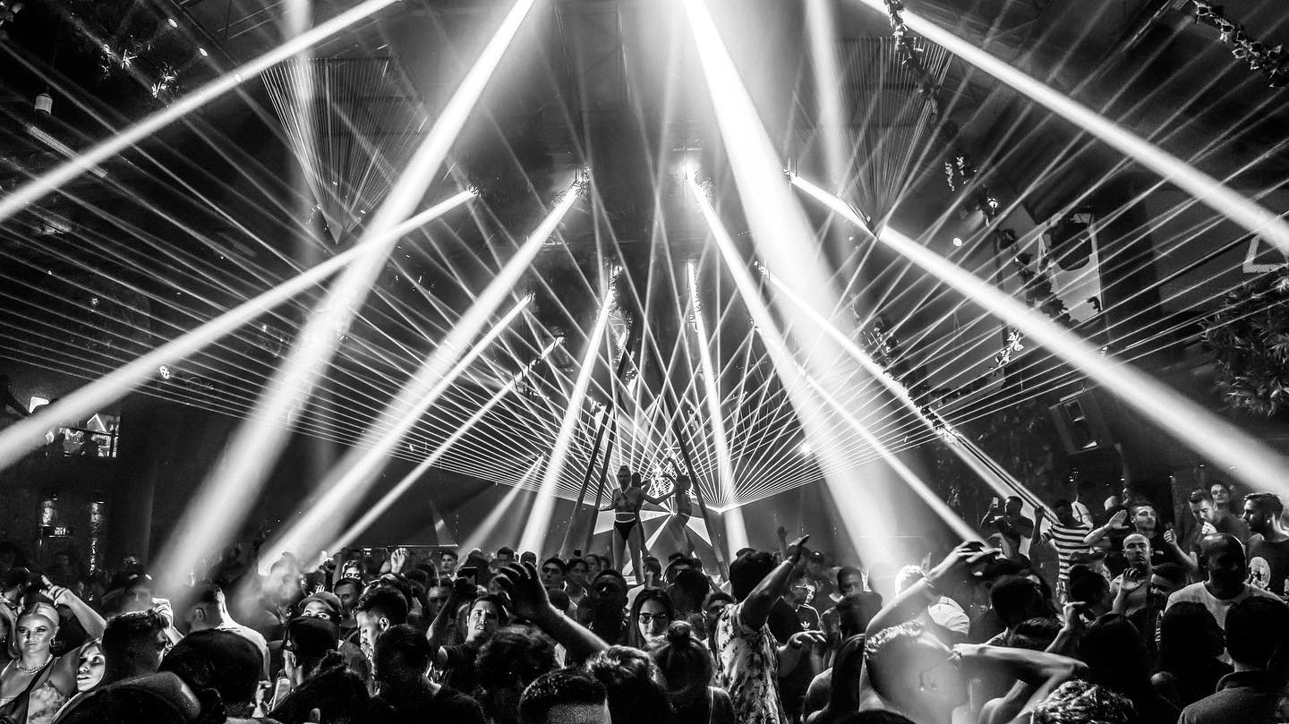 Light show at Amnesia Ibiza