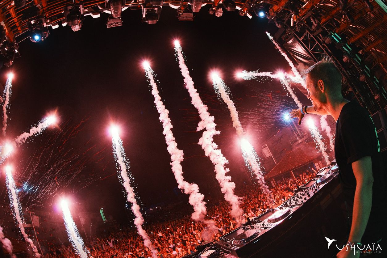 Firework production at Ushuaia Ibiza