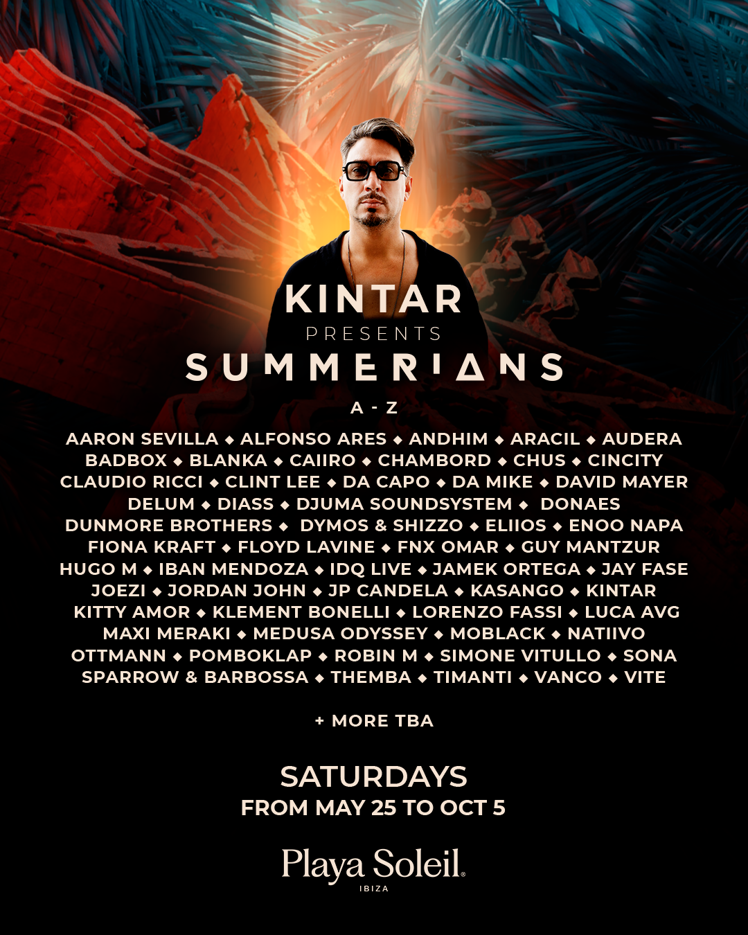 lista invitados KINTAR PRESENTS SUMMERIANS 