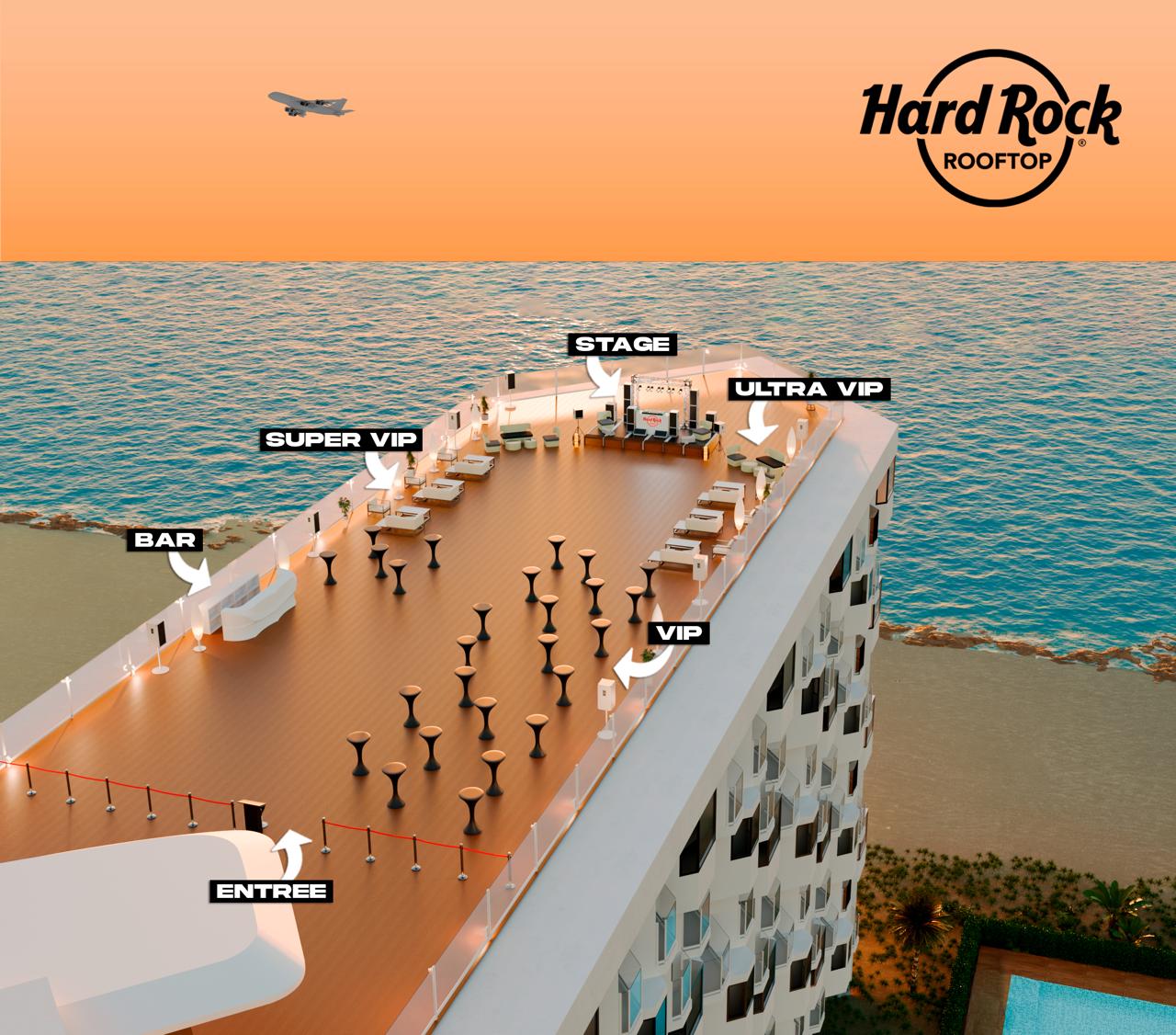 Vip tables rooftop party Ibiza