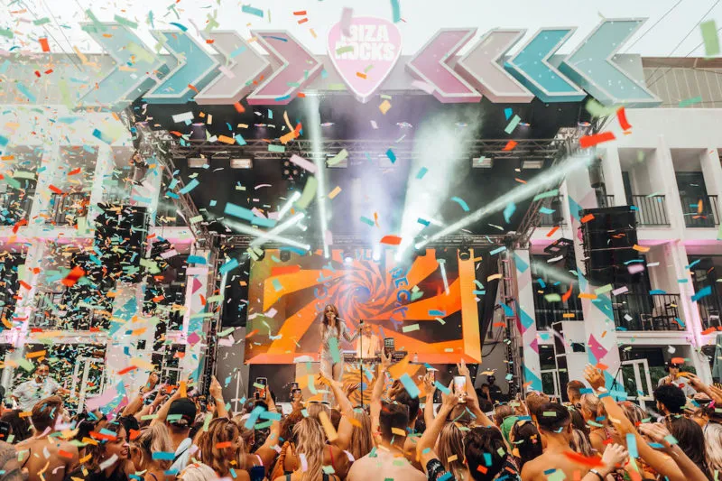 british artist becky hill pool party ibiza