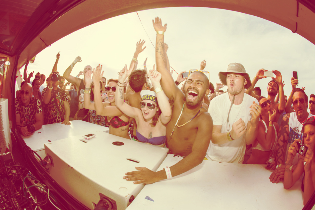 sunset boat party