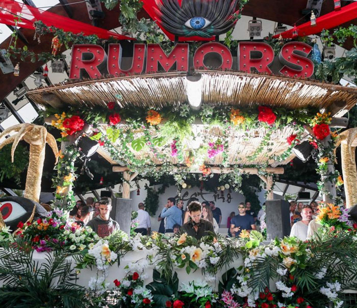 Rumours party in Las dalias, open air parties ibiza
